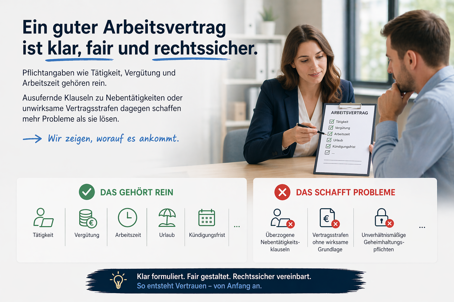 Arbeitsverträge sauber aufsetzen