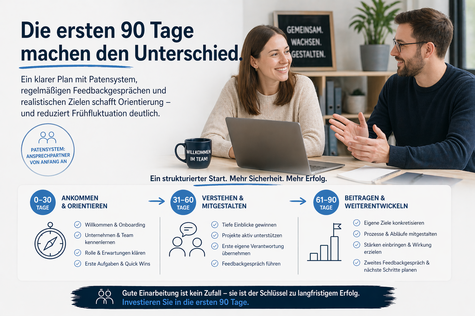 Onboarding: Die ersten 90 Tage entscheiden